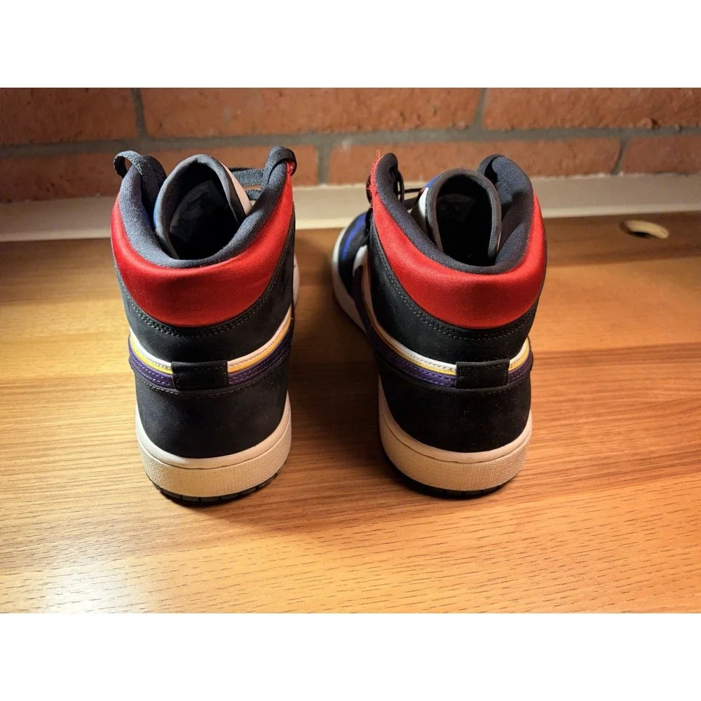 Air Jordan 1 Mid 852542-006 Rivals 2019 Men Sz 12 Black White Blue Red Purple